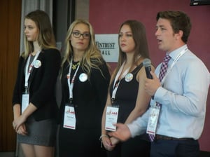 Students giving a presentation