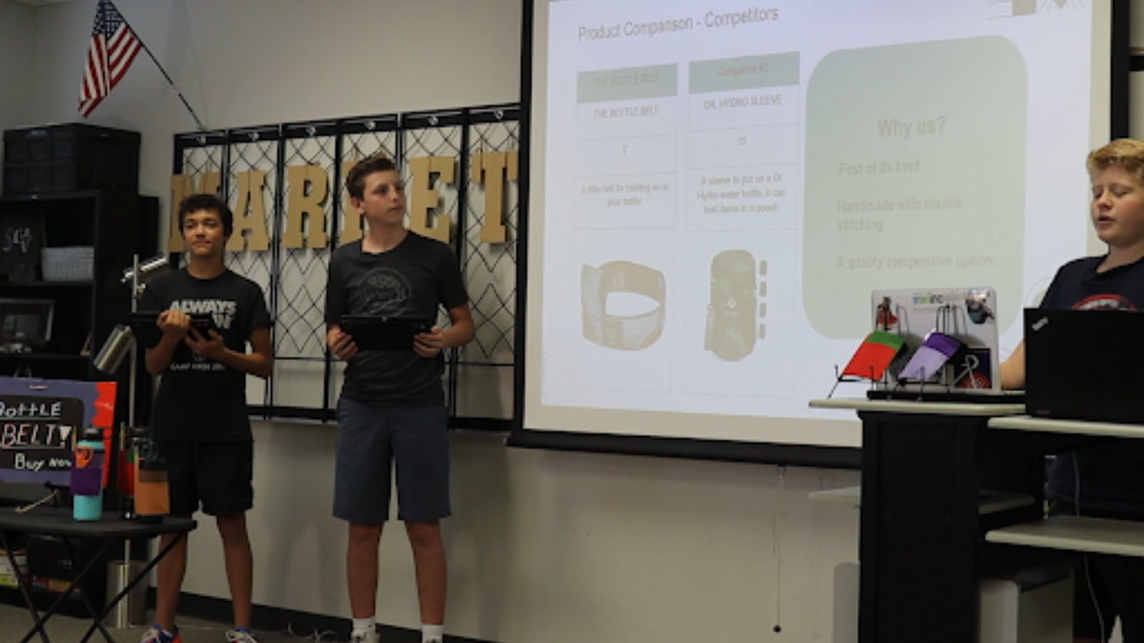 mxINCedu for Middle School—Student Pitches—Busy Boards & Bottle Belt